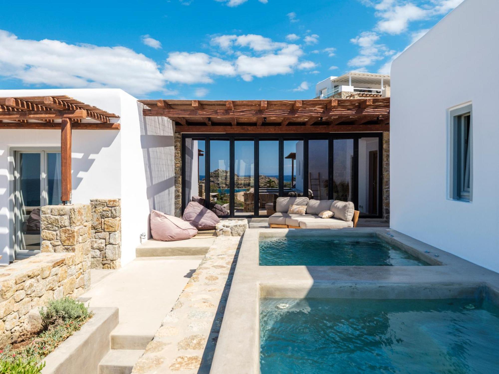 Trinity Mykonos - Beachfront Villa Platys Gialos  Exteriér fotografie